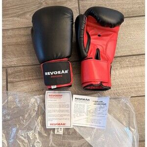 Revgear Boxing Gloves 12-OZ Training Durable Black Red NEW Never Used